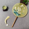 Double-sided Su embroidery - wrapping the silk edge - white lotus yellow bottom