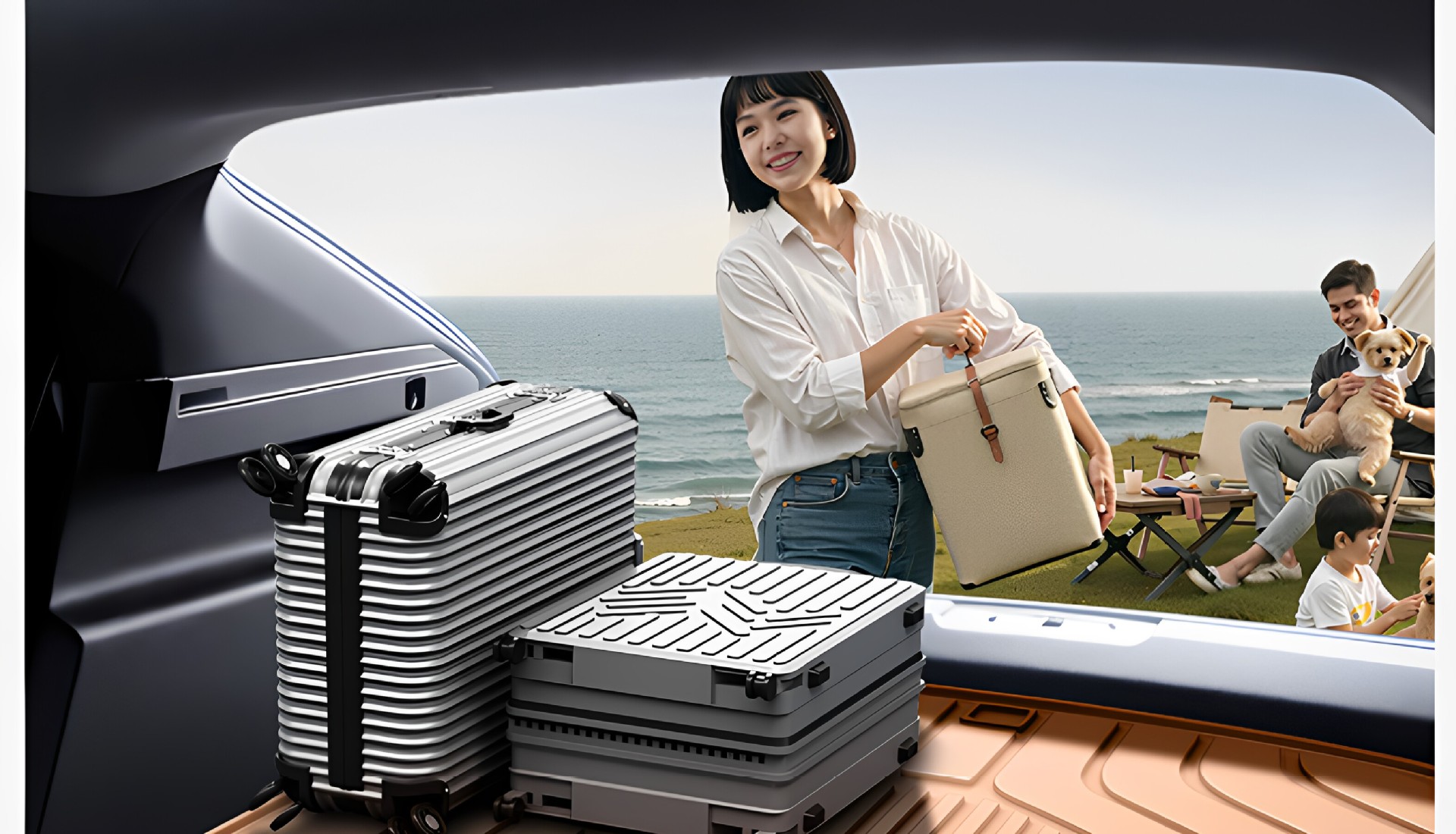 Suitable for Xiaomi Pengcheng N90/N70, TPE26 trunk mat, a comprehensive collection of interior decoration accessories and floor mats