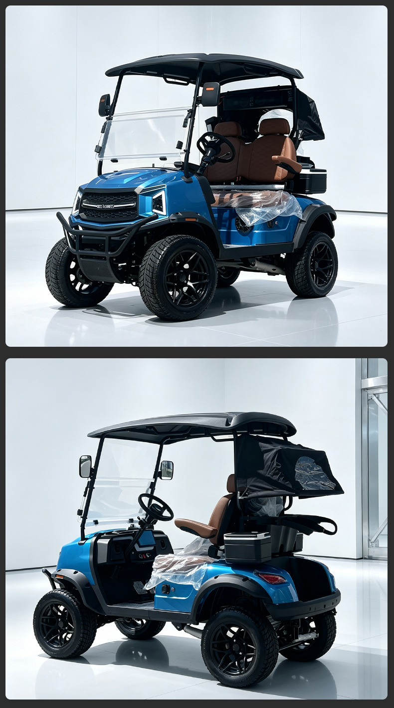 Cross-border electric golf cart, powered by 48V/72V lithium batteries, for golf courses and sightseeing