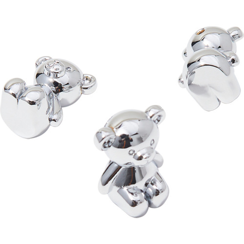 Brass Bear Creative Silver Children's Bedroom Drawer Small Pull Handle Study Room Kitchen Cabinet Wardrobe Door Single Hole Small Handle