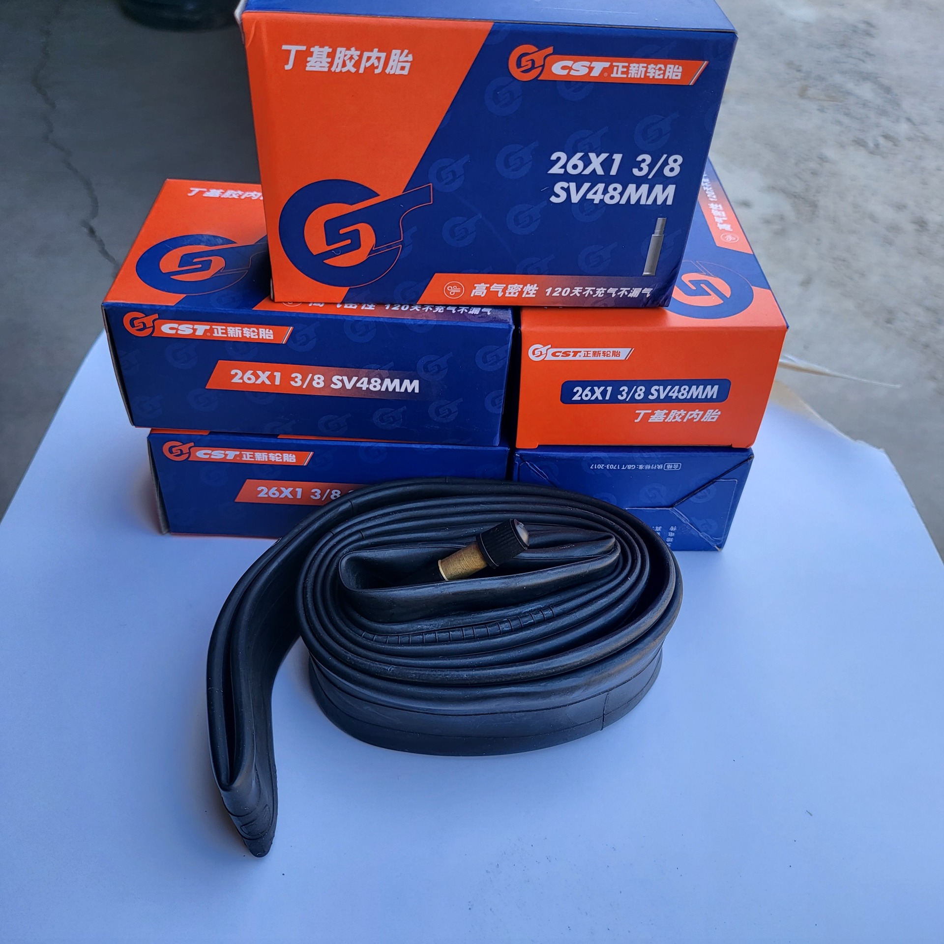 代理批发 正新26*138内胎48mm美嘴SV丁基胶内胎 自行车刀圈长嘴内