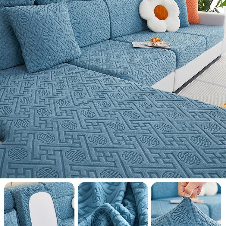 2023 nueva cubierta elástica del sofá cubierta trasera todo incluido cuatro estaciones universal antideslizante sofá cojín cubierta Toalla de tela cojín