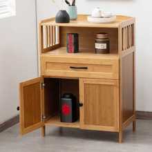 楠竹多功能置物柜厨房收纳柜实木碗柜新中式简单餐边柜客厅茶水柜