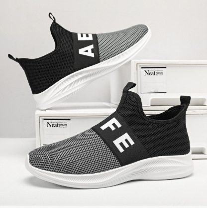 Scarpe da lavoro da uomo Scarpe da tennis Scarpe da ginnastica Rete sintetica Assorbimento degli urti Calzature versatili e traspiranti_voghion.com