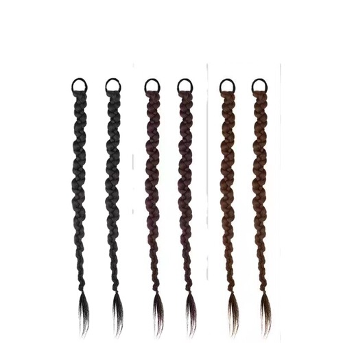 European and American style false braided ponytail, long braided ponytail, spicy girl's twisting ponytail, photography and performance boxing braids, dirty braids, female false hair