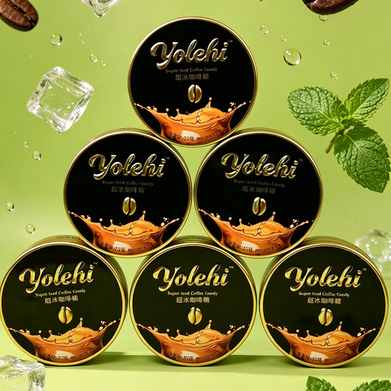 Super Ice Coffee Candy, Refreshing and Cooling Hard Candy, Popular Online, for Refreshing Tiredness While Driving, 25g Can Super Ice Coffee Candy, Refreshing and Cooling Hard Candy, Popular Online, for Refreshing Tiredness While Driving, 25g Can