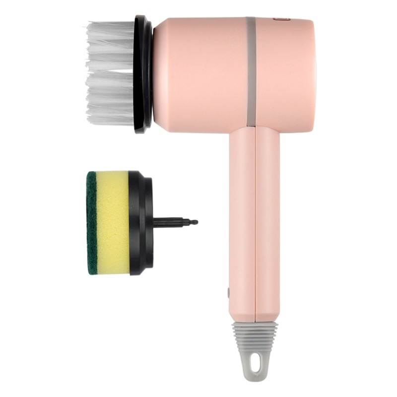 Cepillo de limpieza eléctrico transfronterizo para uso doméstico, cepillo de cocina multifuncional con cabezales de cepillo reemplazables, herramienta para lavar platos y ollas, máquina cepilladora manual.
