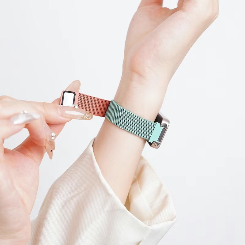 Honor Band 10用ストラップ、ミラネーゼ磁気式リストバンド9NFC、ステンレス製メタルブレスレット、磁気式クイックリリース|undefined