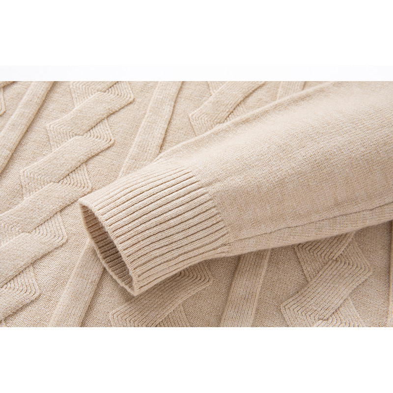 New autumn and winter men's Korean style stand up collar pullover knitted swe, plus size fashionable casual base_voghion.com