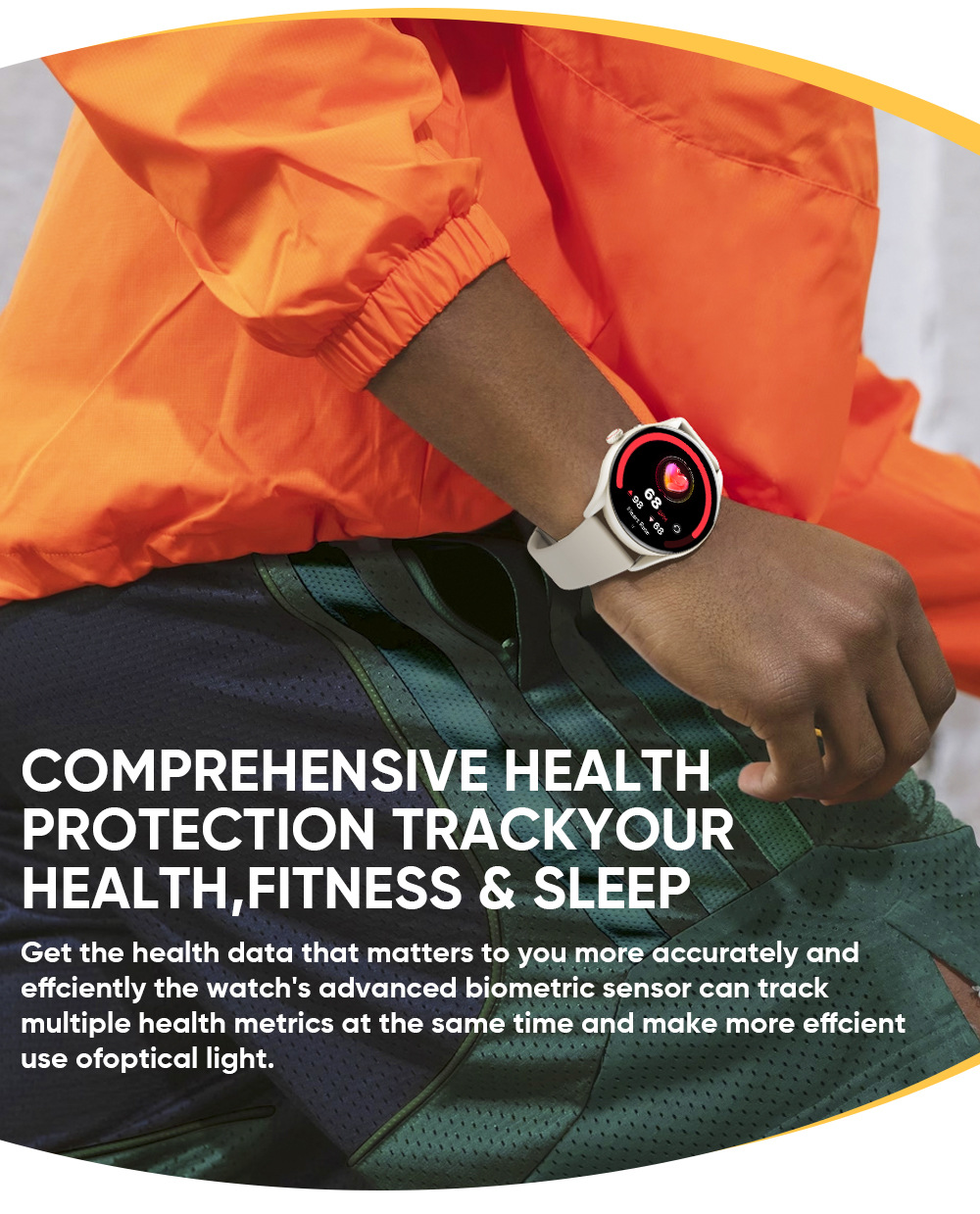 Montre connectée avec cardiofréquencemètre et assistant vocal_voghion.com