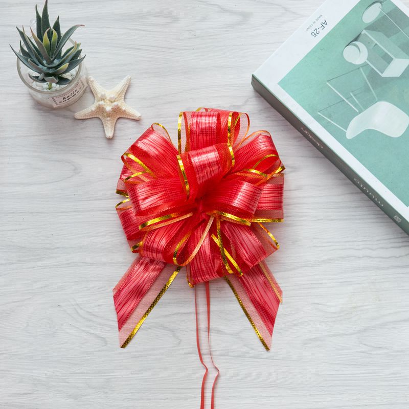 Fábrica directa 50 nuevo hilo de nieve corteza estriado flor de Navidad embalaje de regalos de Hong Kong mano flor perezosa nudo