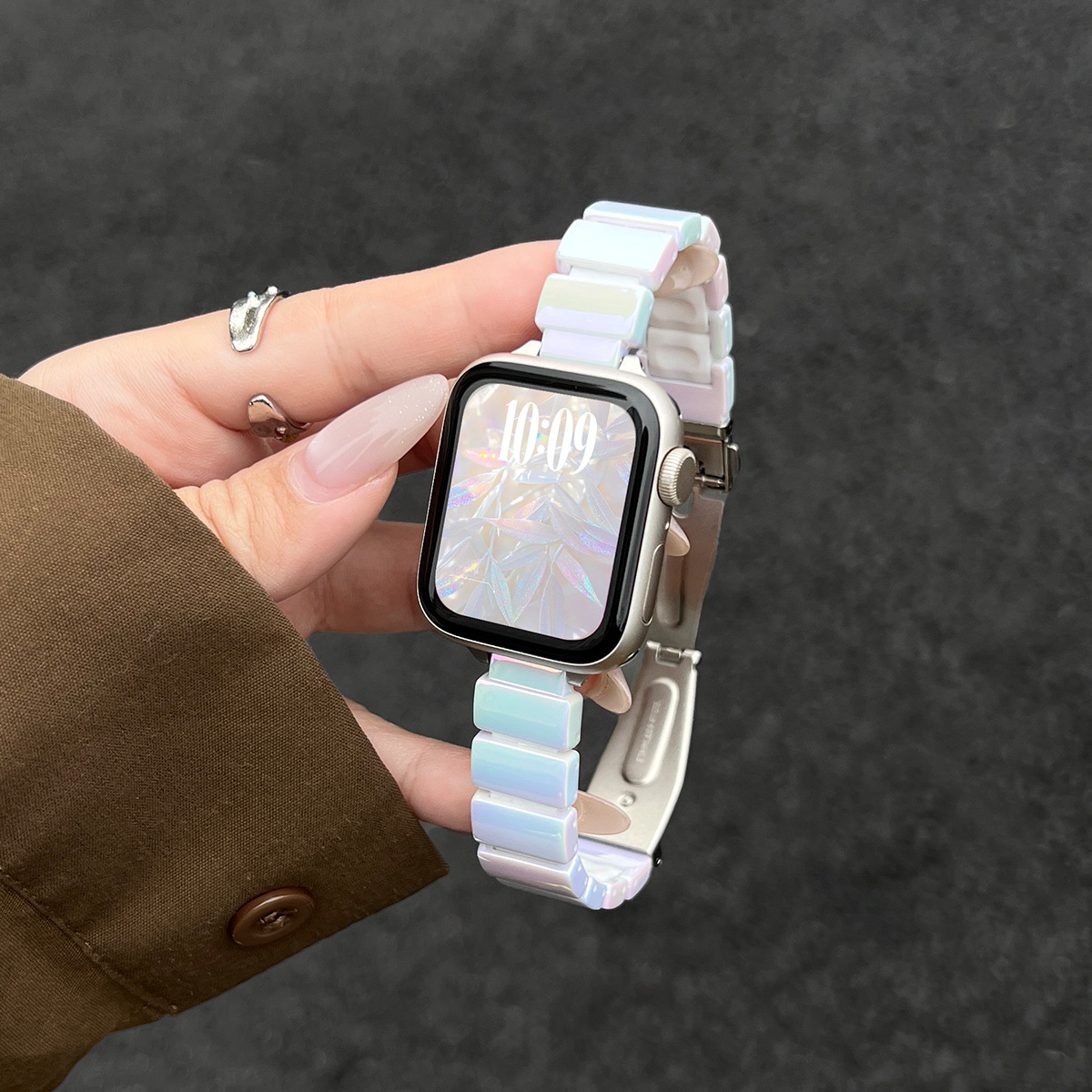 Correa de Silicona para Reloj Inteligente S11 S9/8 de PC, Galvanizado, para iWatch