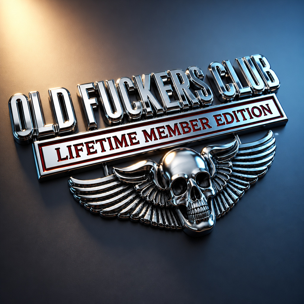 Manufacturer wholesale cross-border new popular product oldfuckersclub skull zinc alloy metal modified car body sticker