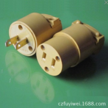 外贸南美 美标插头 装配式接线防爆抗摔工业插头插座黄色重型电源