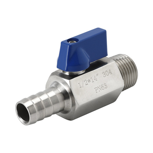 Factory direct purchase stainless steel 304 internal/external thread leather mini ball valve red, black, blue