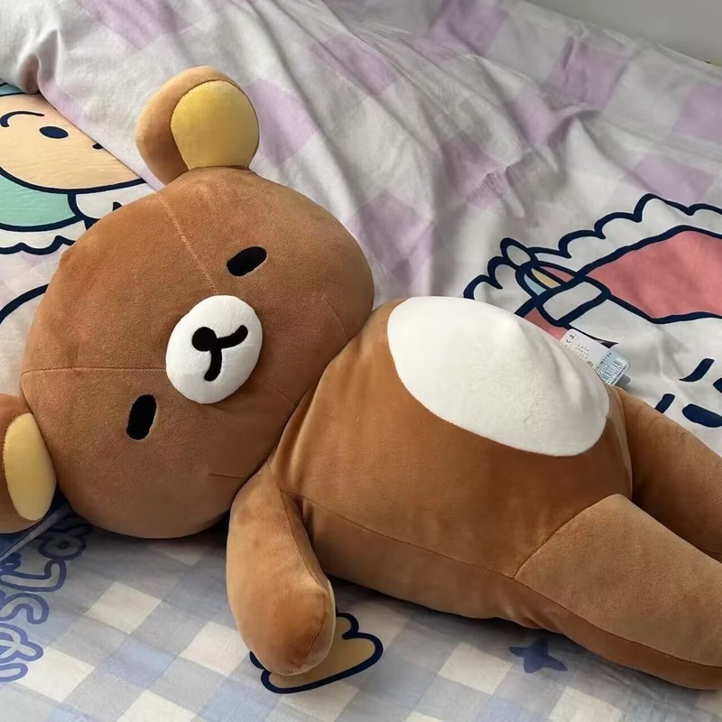肥宅轻松熊抱睡卡通公仔娃娃毛绒玩偶玩具可爱生日礼物抱枕可爱|undefined