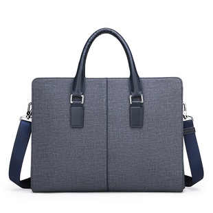 Men's Handbag Horizontal Style Men's Business Briefcase Shoulder Crossbody Men's Bag Computer File Bag Large Capacity Hand Bag