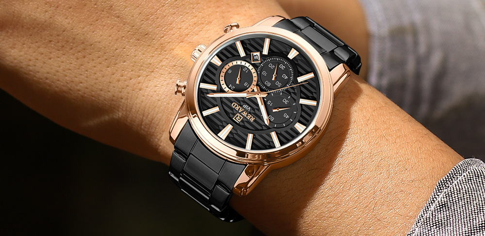 Nouvelle montre récompense nouvelle montre de sport multifonctionnelle bracelet de montre en acier inoxydable pour hommes montre étanche horloge lumineuse 24 heures_voghion.com