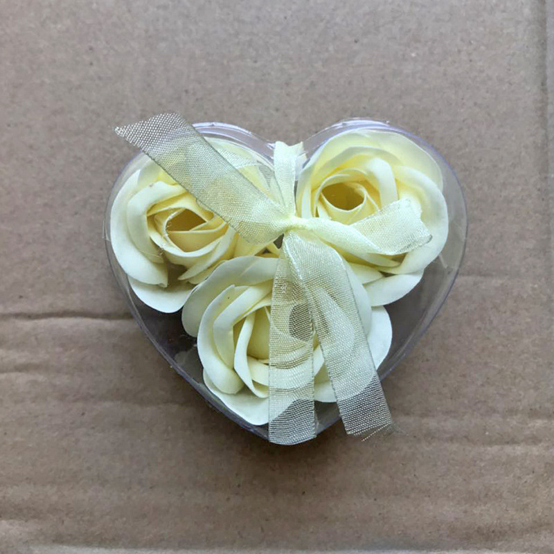 3 en forma de corazón Flor de jabón Rosa actividad de San Valentín pequeño regalo creativo suministros a juego Flor Eterna