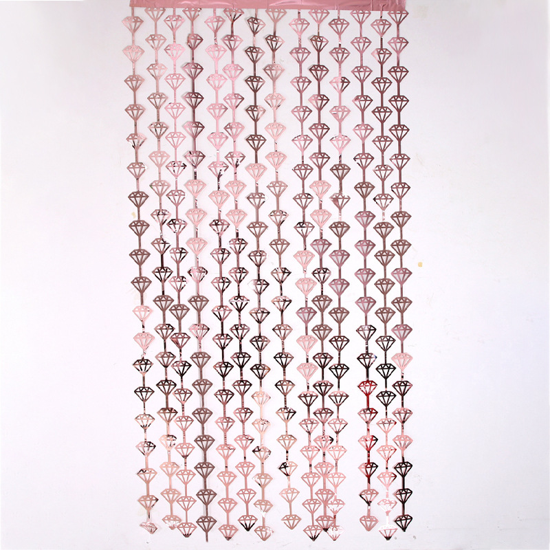 Meizhihai1 * 2M patrón cortina de seda lluvia decoración fiesta cumpleaños fiesta pared diseño plástico colorido