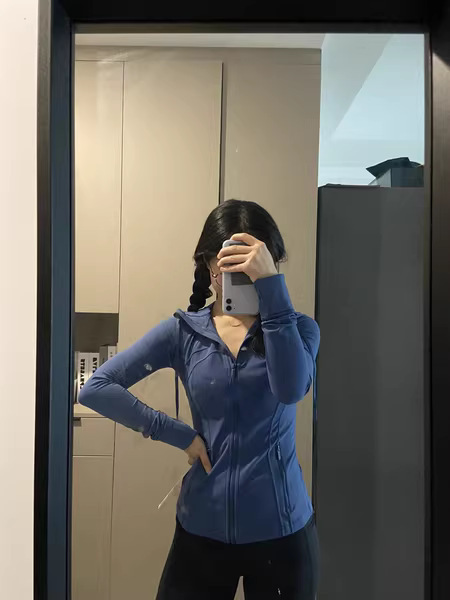 Women's Slim Fit Hooded Sports Jacket Zip Up Cardigan Polyester Running Yoga Fitness Outerwear Top_ecoleips.com