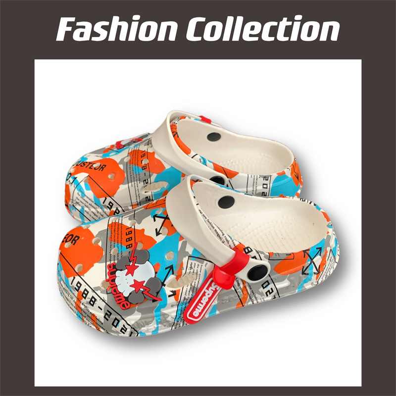 Zapatos con agujeros de camuflaje de coco 2025 nuevas sandalias zapatos de playa para hombres zapatos de viaje casuales sandalias Baotou para hombres