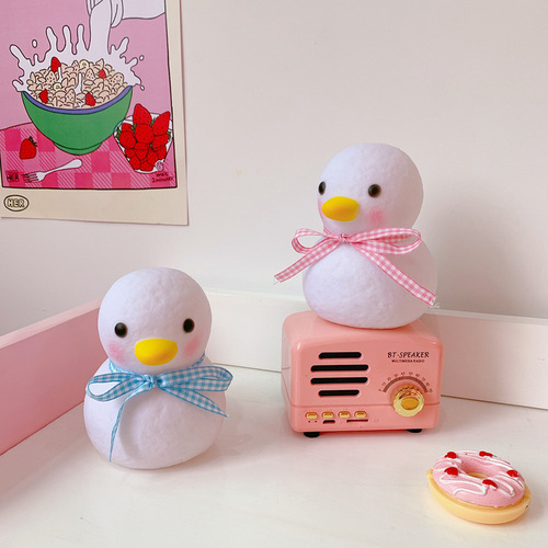 Ins Bedroom Girl LED Night Light Mini Duck Room Bedside Lamp Decorative Novelty Gift for Dorm