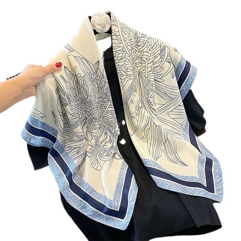 Nieuwe herfst/wintercollectie 2026: Kasjmiersjaal voor dames, luxe uitstraling, lichtgewicht wintercape met H-letter, dikke en warme nekbedekking_voghion.com