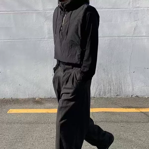 European and American cross-border shawl hat, down cotton hooded vest, windproof outdoor cycling hood, paired with a coat, faux two-piece design