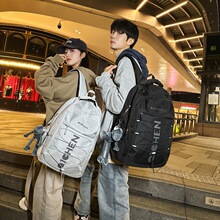 爆款反光条潮流双肩背包学生书包电脑包休闲短途旅游登山旅行背包