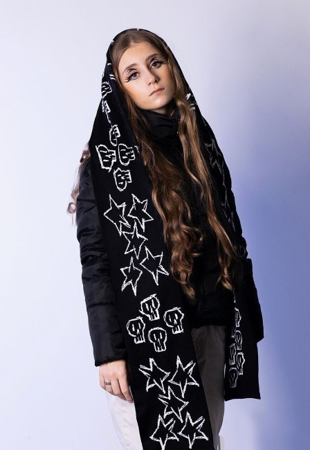 Women's Punk Streetwear Geometric Cotton Polyester Scarf display picture 5