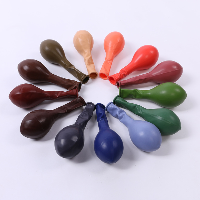 Venta al por mayor nuevo globo 5 pulgadas 12 pulgadas 10 pulgadas color retro engrosado globo de látex fiesta cumpleaños decoración gas