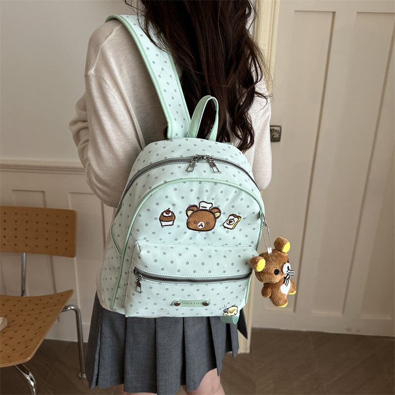 2026 ondas de dibujos animados coreanos nicho estilo de escuela de estilo de verano bolsas escolares lindas mochilas portátiles