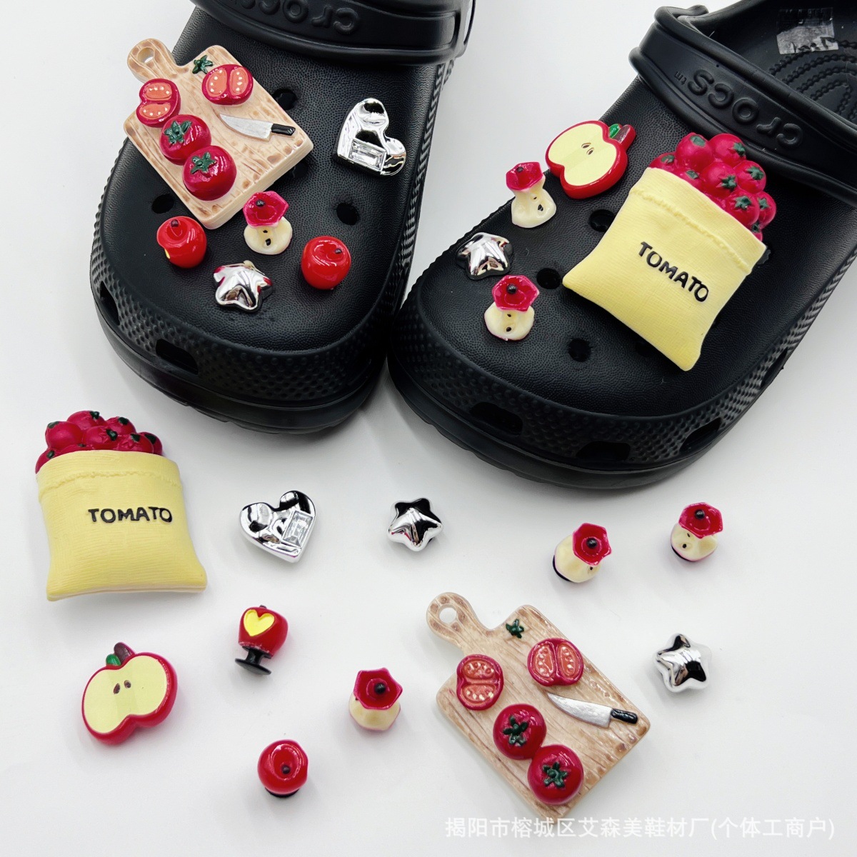 Estrellas plateadas ajuste agujero agujero perdido zapatos decorativos accesorios DIY extraíbles accesorios de flores hebillas de zapatos accesorios tridimensionales