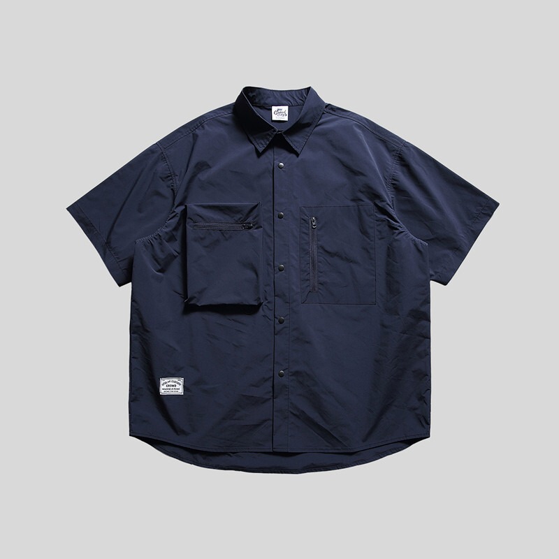 Mountain-Style Outdoor Waterproof Quick-Dry Short-Sleeve Shirt for Men, Summer Cityboy Multi-Pocket Loose Workwear Casual Shirt
