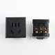 Five-hole socket card-type embedded 4A two three plug new national standard 5-hole with protective door copper foot Desktop ac socket
