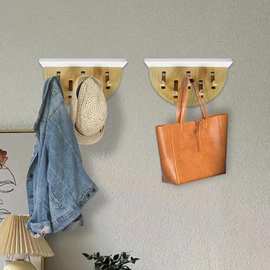 入户门口玄关墙面实木洞洞板置物架墙板墙上木质挂板收纳墙