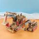 Wood excavator road engineering vehicle desktop model decoration stall hot sale children's toy car excavator wholesale