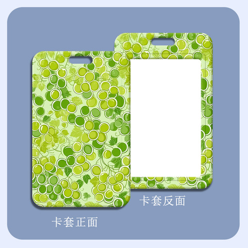 Fruit Lemon Card Holder Wholesale Plastic Sliding Cover Student School Card Meal Card ID Badge Small Cartoon Work ID Card Holder Access Card