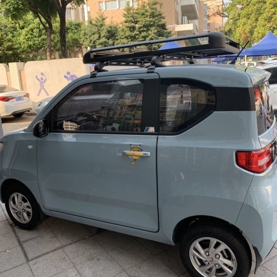 Roof rack, Wuling Hongguang Mini, Baojun - matte-black-double-layer-11-dedicated-crossbars-net-cloth-rope