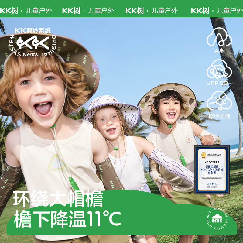 Kk Tree Kids Sun Protection hat Kids Girls hat baby Sun hat Fisherman hat outdoor Summer Thin image 1