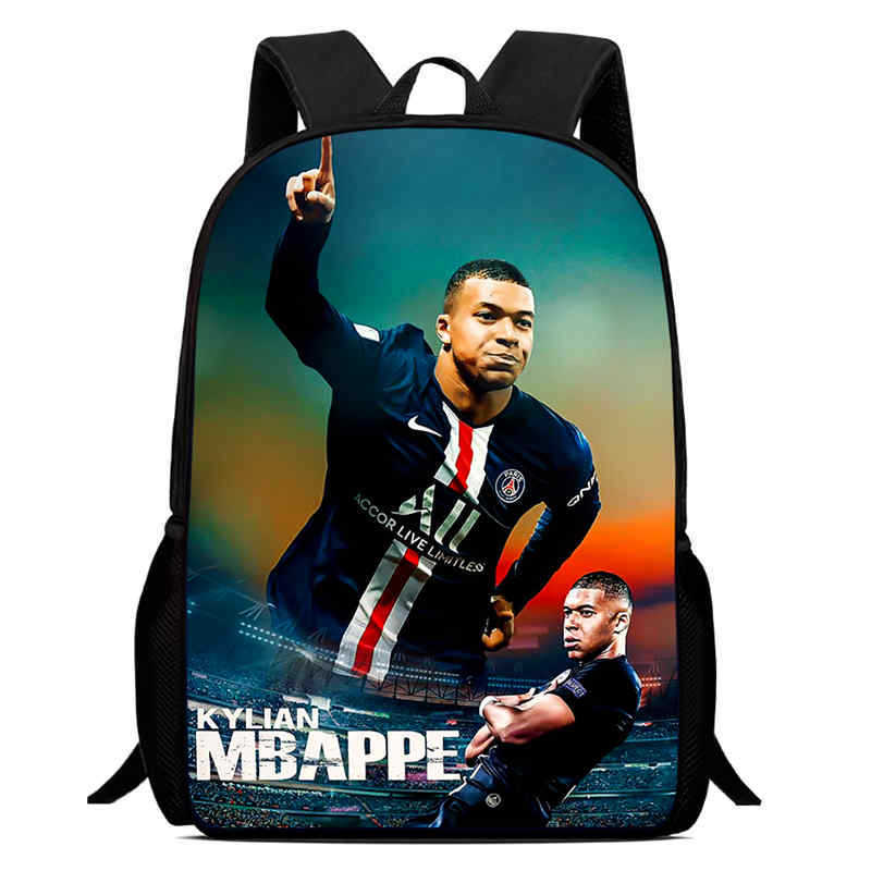 Amazon crossover nueva mochila con estampado periférico de futbolista mochila escolar para estudiantes mochila para niños