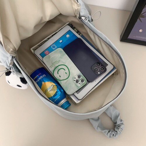 Backpack for Girls Students (3-6 years) - Pure Color Simple Double Strap Bag, Mallow Color, Suitable for Primary and Middle School Students, Study Commute Bag
