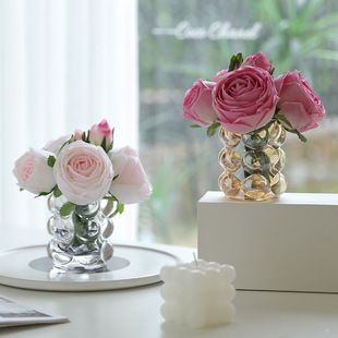 Ins Moisturizing Rose Bouquet Flower Fake Flower Immortal Flower Ornaments Living Room Dining Table Coffee Table Desktop Floral Decoration
