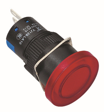 一佳按钮开关 LA16-11M/Y 11MZS 蘑菇钮可带灯自锁自复钮
