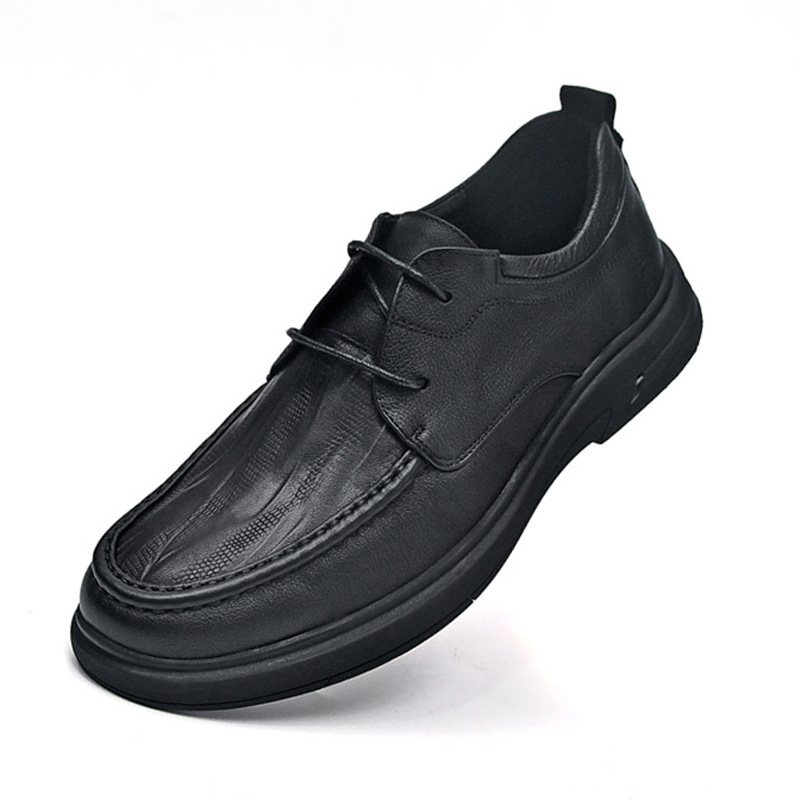 Zapatos de los hombres primavera 2024 primera capa de piel de vaca Deportes zapatos de cuero casual zapatos de cuero de los hombres de trabajo impermeable antideslizante inferior