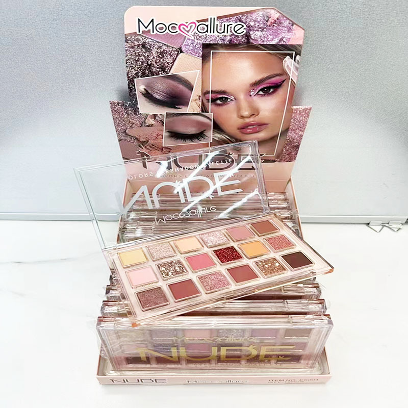 Nuevo Comercio exterior transfronterizo mate nacarado brillo polvo resaltar sombra de ojos placa multi-color maquillaje sombra de ojos placa sombra de ojos