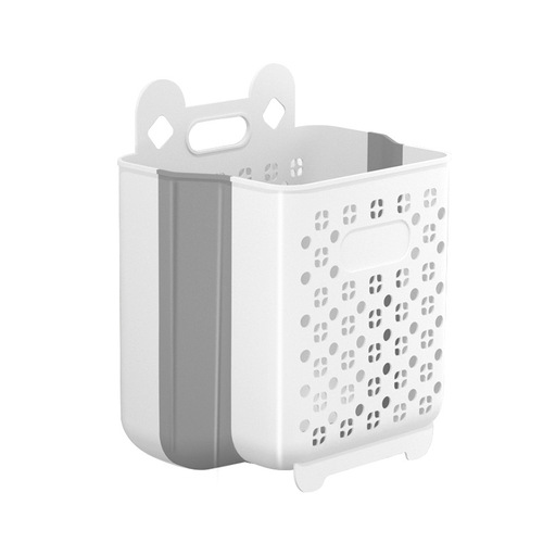 Dirty clothes basket, household laundry basket, wall-mounted, foldable, bathroom, shower, dirty clothes storage basket, bucket, bathroom storage