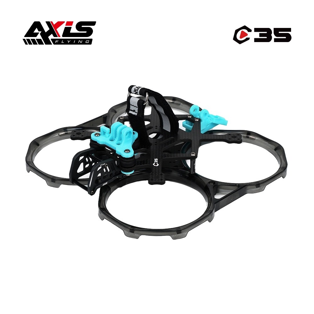 酷飞axisflying穿越机FPV C35涵道圈圈机3.5寸耐炸机架支持O3图传