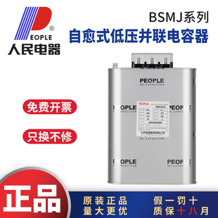 People's Electric Appliance Bsmj-0.45 Self-Healing Shunt Capacitor Three-Phase 450V Low-Voltage Power Reactive Compensator